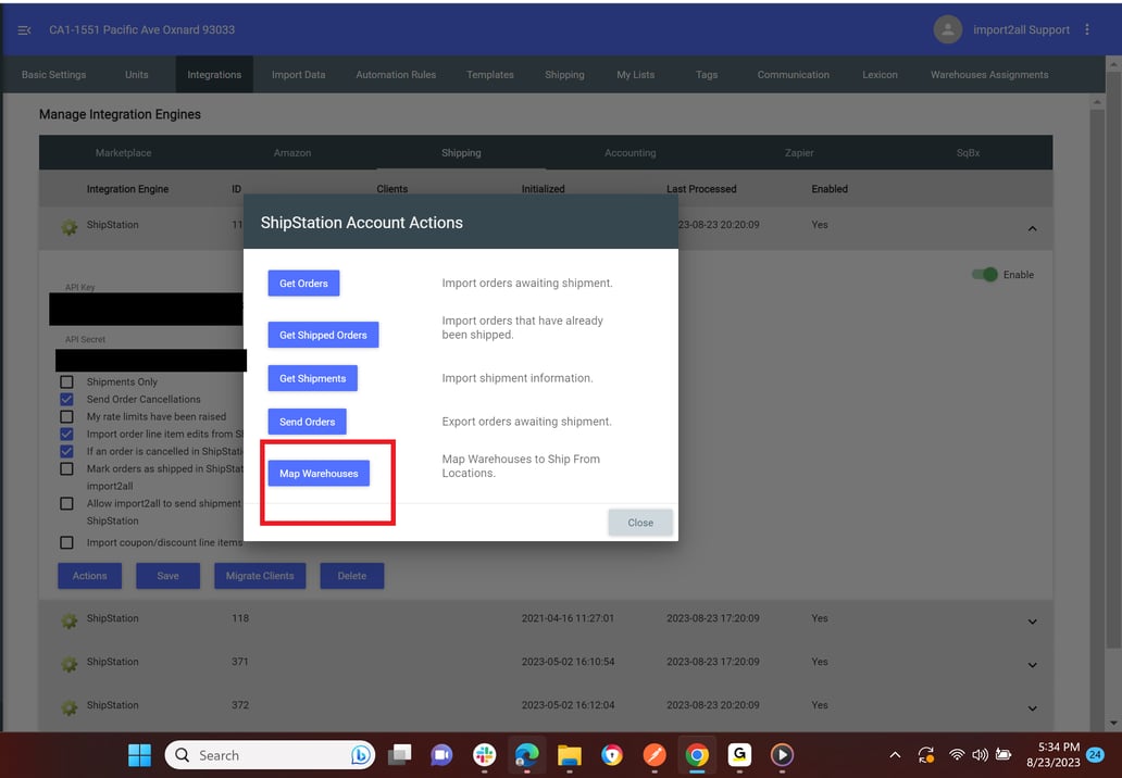 ShipStation Integration Setup