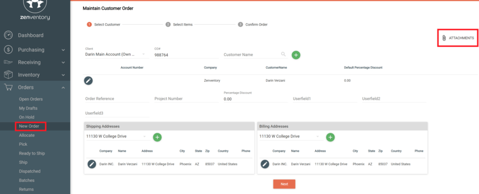Attach files to Customer Orders and Purchase Orders
